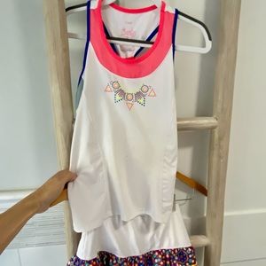 Lucky in Love Girls Tennis Matching Outfit